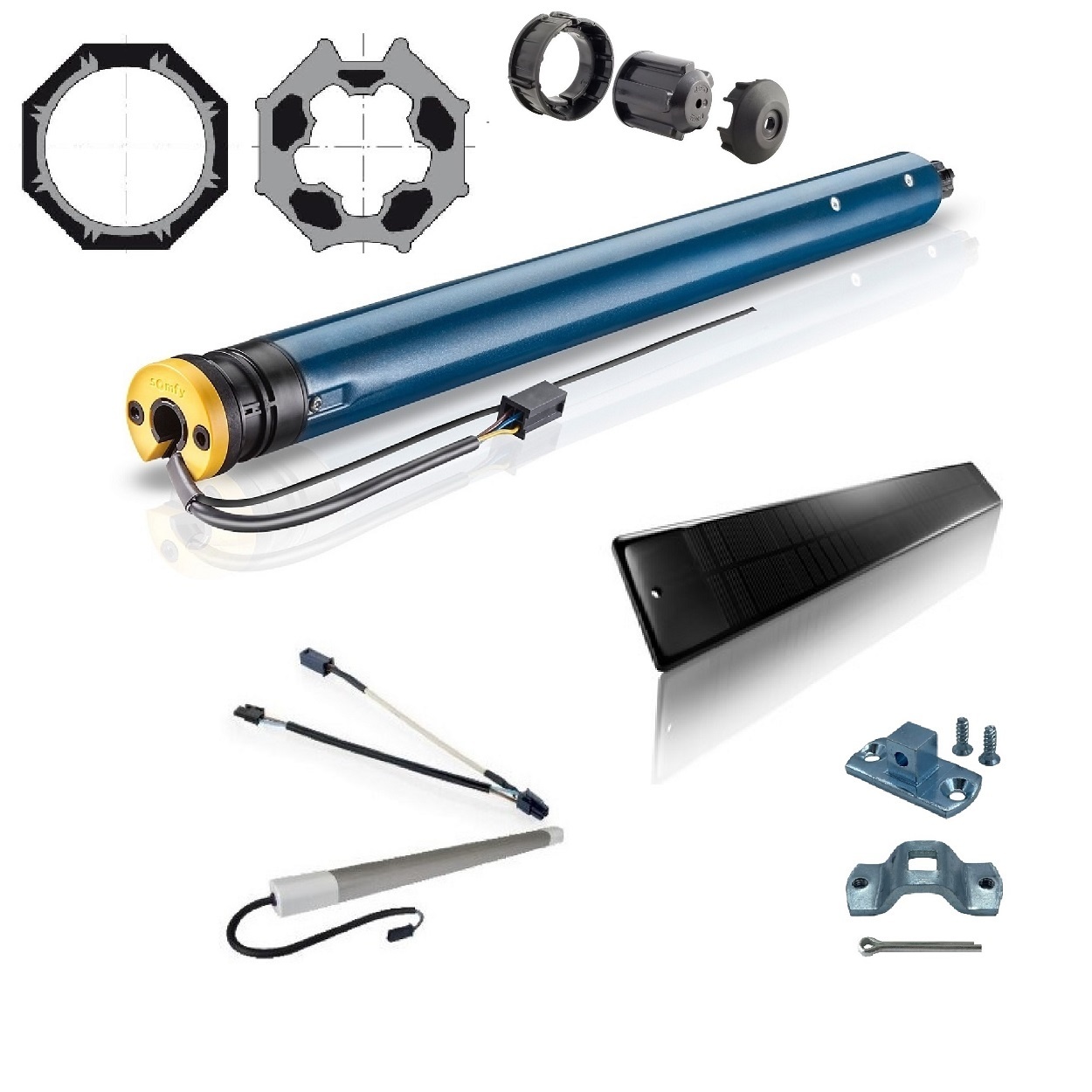 Somfy Oximo 40 Wirefree II RTS rolluiken Solarkit 10 Nm, foto 4 van 6