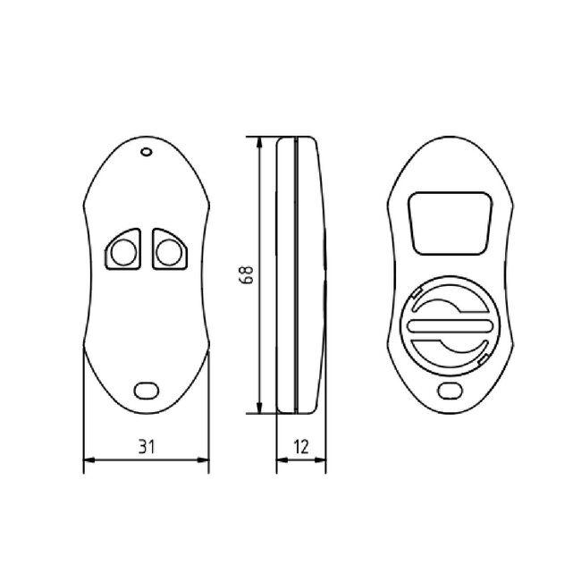 Geba Micro 2-channel handheld transmitter 868 MHz