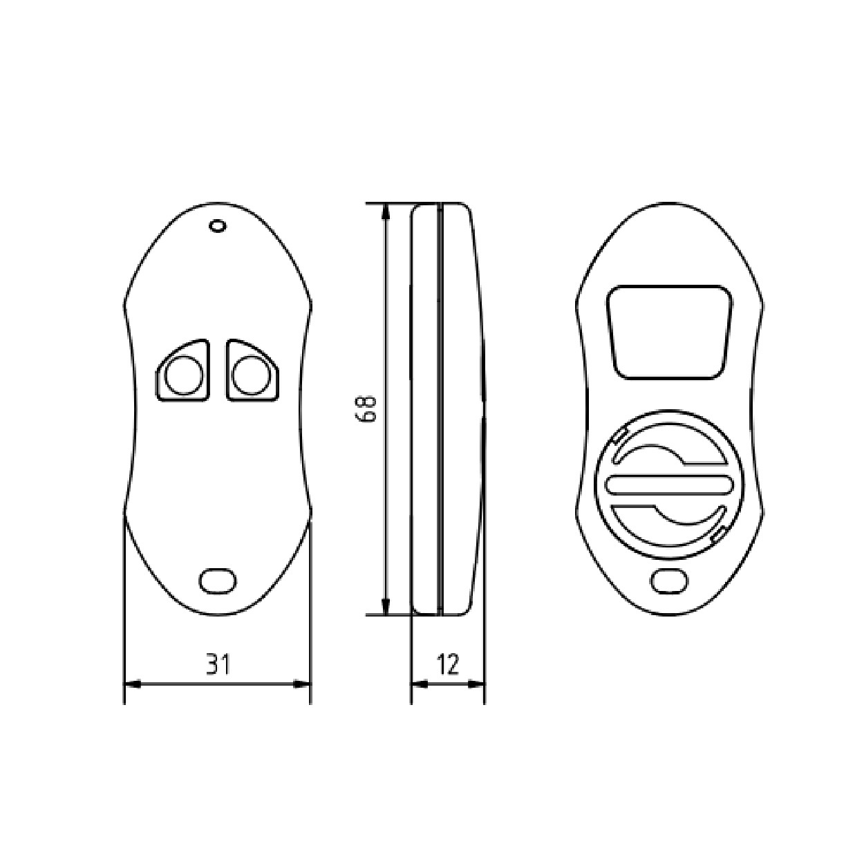 Geba Micro 2-kanaals handzender 868 MHz