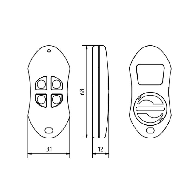Geba Micro 4-kanaals handzender 868 MHz