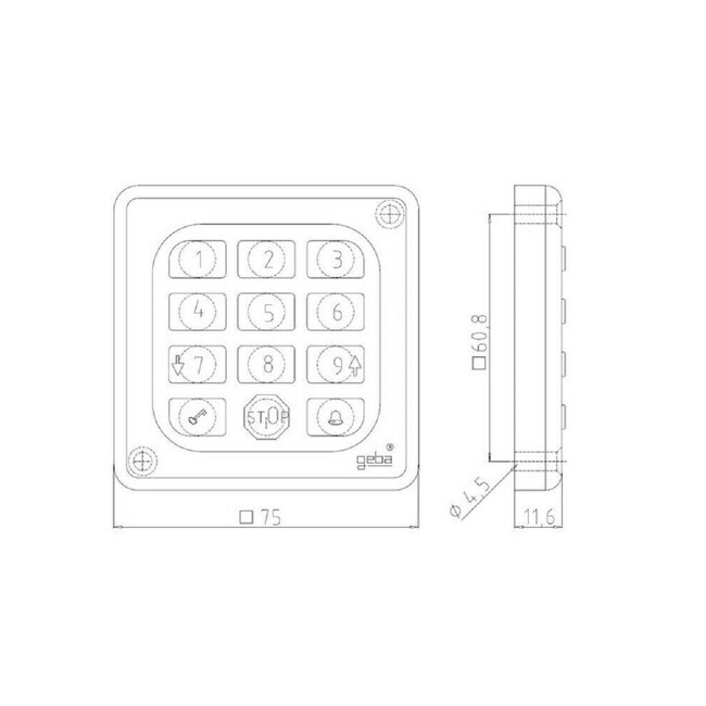 Geba Cody Quadra-line loose code panel