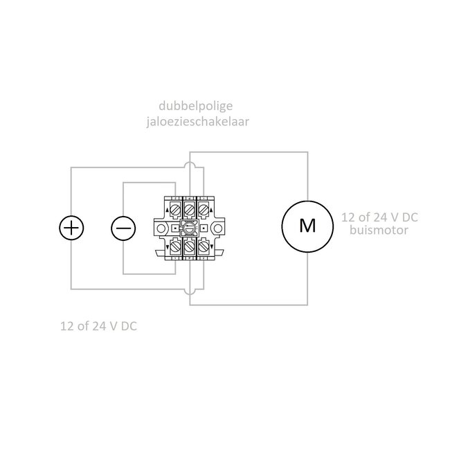 Simu T5  12 of 24 Volt DC gelijkstroom buismotor