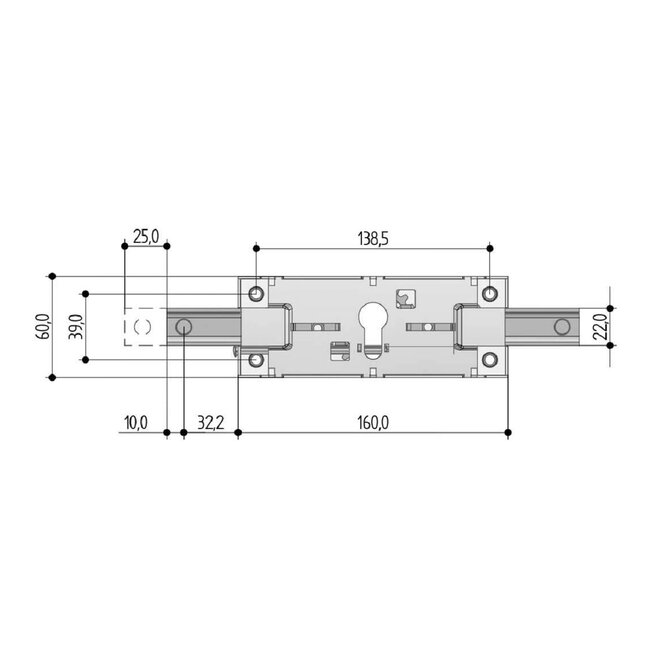 Prefer Espagnolette lock suitable for europrofile cylinder