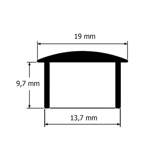 Heroal Kunststoffabdeckkappe für Loch Ø 14 mm