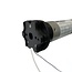 Brel BZEM45 zonweringmotor met ontvanger, doekrekcompensatie en elektronische afstellingelek.