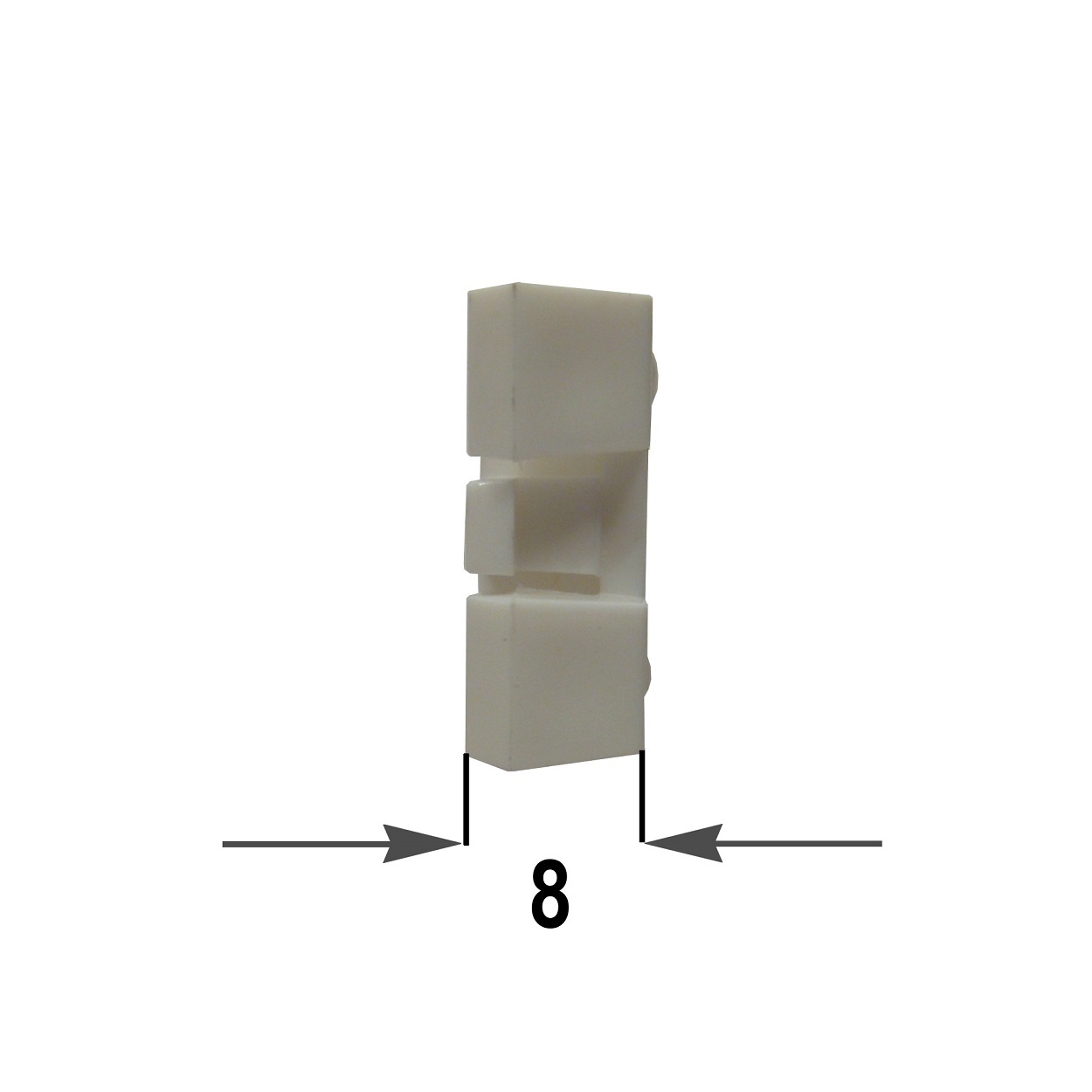 Heroal Bevestigingsblokje voor zijgeleiders, kleur wit, foto 5 van 5