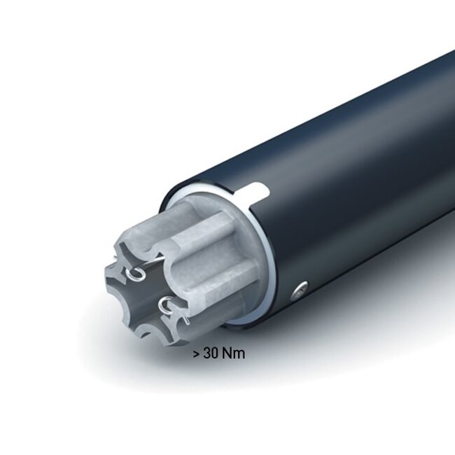 Cherubini Movi RX Ø 45 tubular motor with receiver and mechanical adjustment