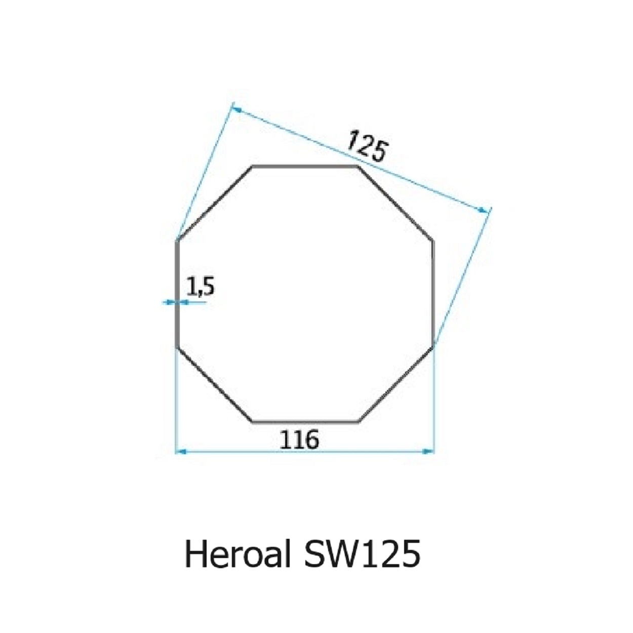 Simu Adaptieset 8 kant 125 - LT60 en T6