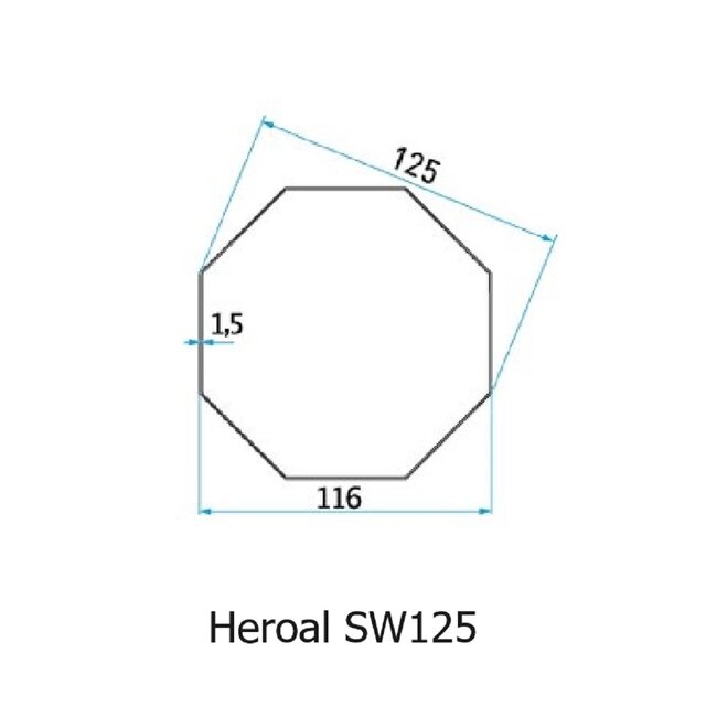 Simu Adaptieset Simu T8 - Heroal 8 kant 125