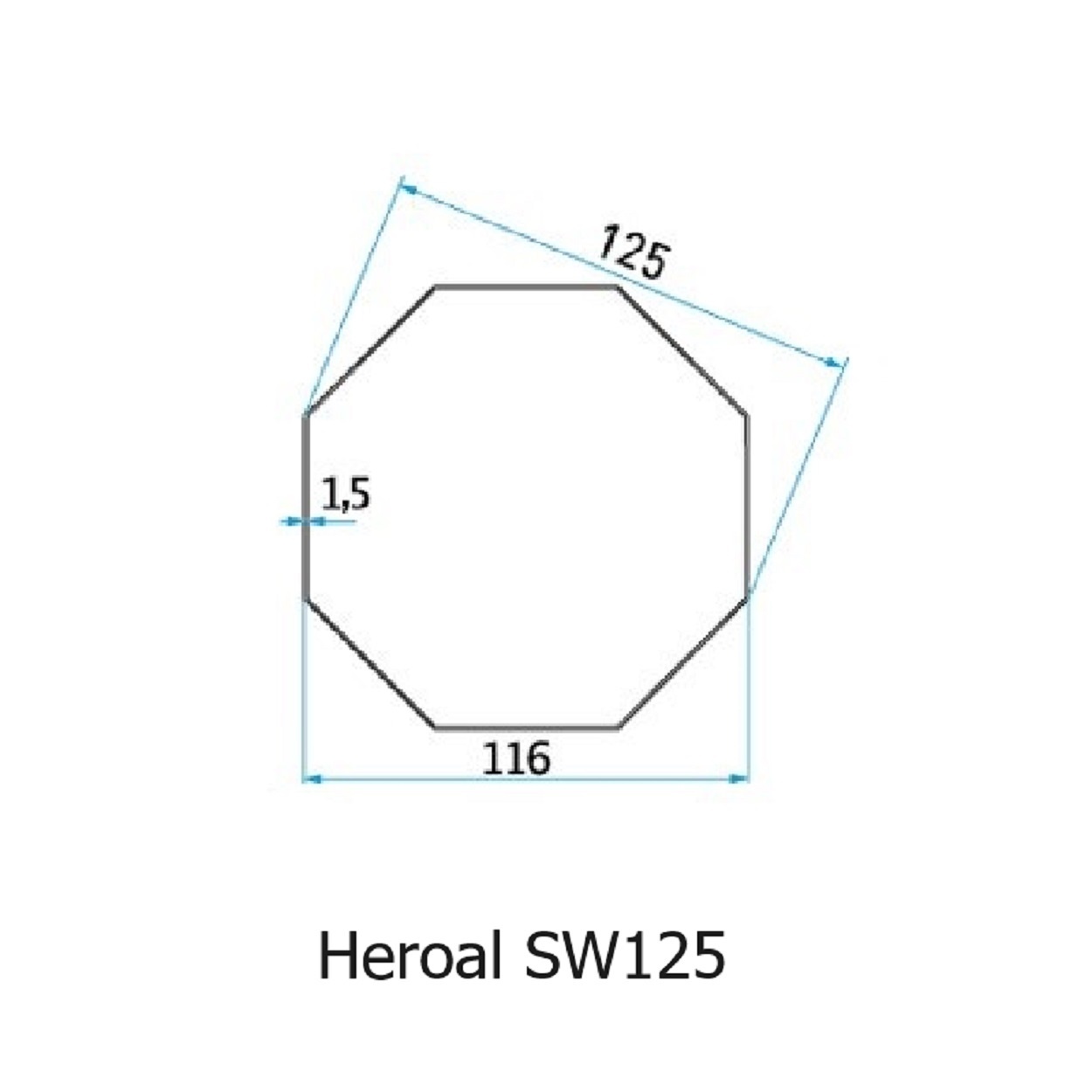 Simu Adaptieset Simu T8 - Heroal 8 kant 125, foto 2 van 2
