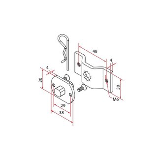 Cherubini Motor cam 10 mm + mounting bracket - 35 mm series