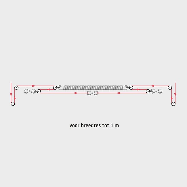 Jeu de ressorts pour barre de traction Écran coupe-vent 600-1000 large
