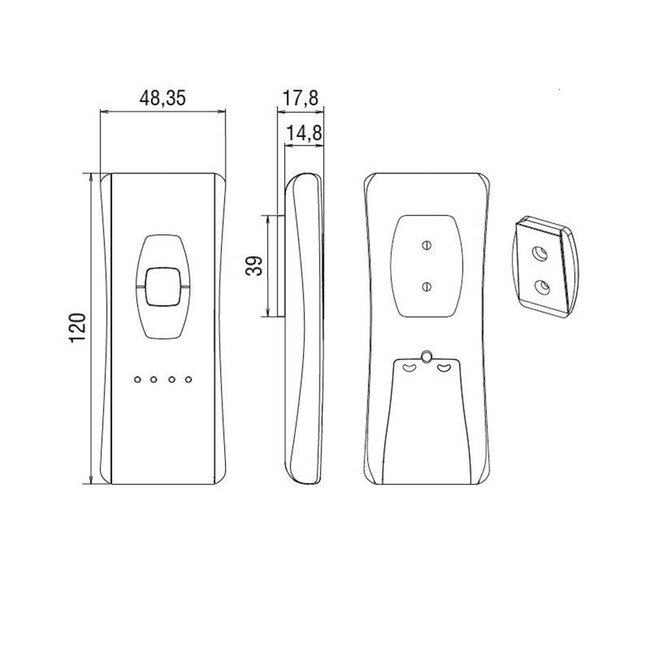 Volte 4-kanaals handzender
