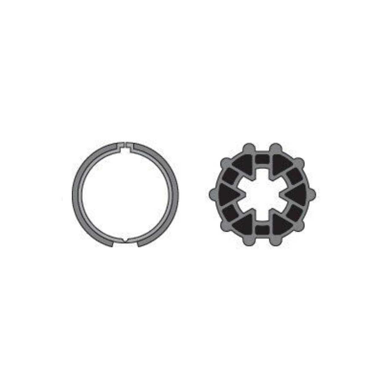 Simu Adaptieset voor as Ø 40x1 mm voor Somfy LT40 & Simu T3.5