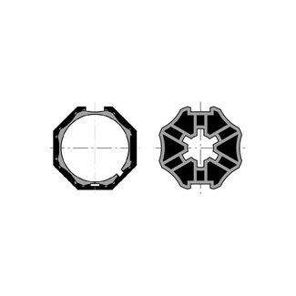 Simu Anpassungssatz für Achse/Welle 8k40 für Somfy LT40 & Simu T3.5