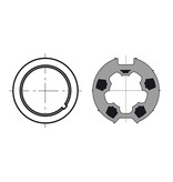 Somfy Adaptieset Ø 63 mm met doekgleuf - LT50 en T5