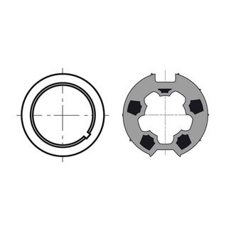 Somfy Adaption set Ø 63 mm with cloth slot - LT50 and T5