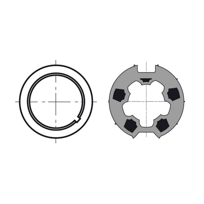 Adaption set Ø 63 mm with cloth slot - LT50 and T5