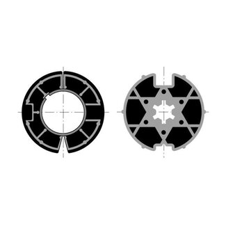 Volte Adaptionsset Ø 63 mm mit Tuchschlitz - Serie Ø 40 mm