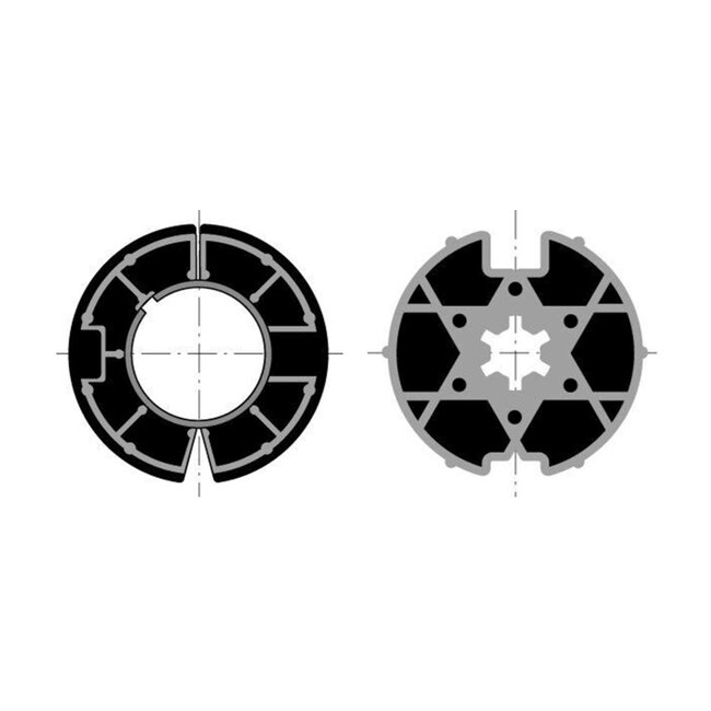 Volte Adaption set Ø 63 mm with cloth slot - Ø 40 mm series