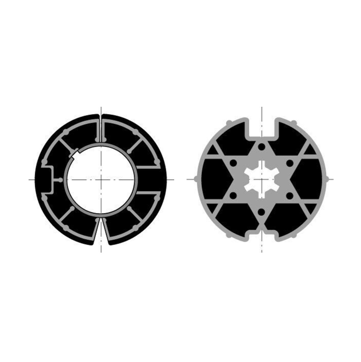 Simu Adaptieset Ø 63 mm met doekgleuf - LT40 en T3.5