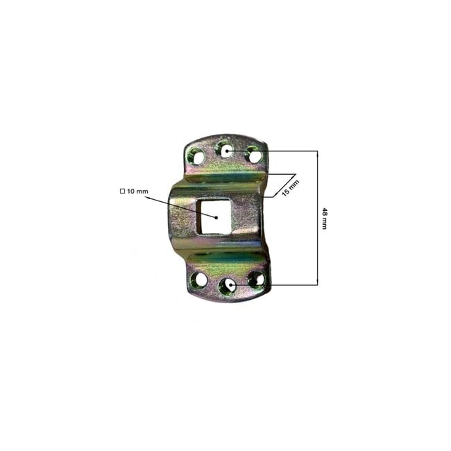 Motor bracket with bore 4 side 10 mm