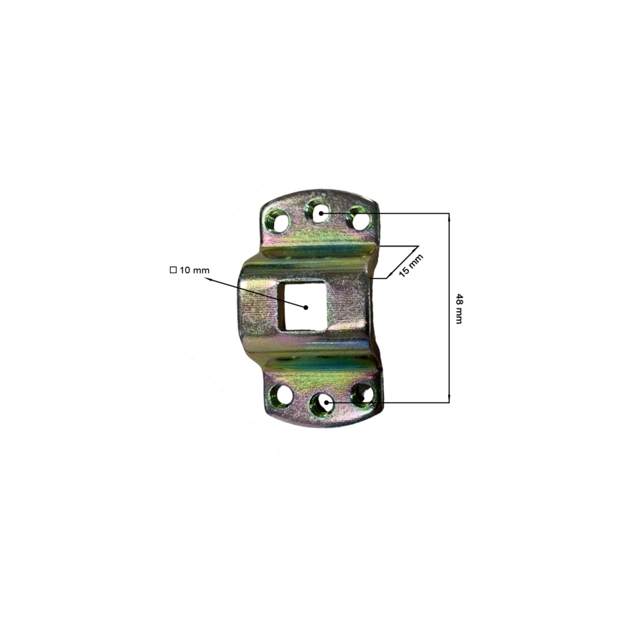 Volte Motorbeugel met asgat 4 kant 10 mm