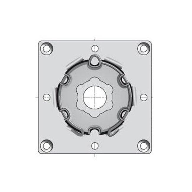 Motor support with mounting plate 100x100 incl. safety clip