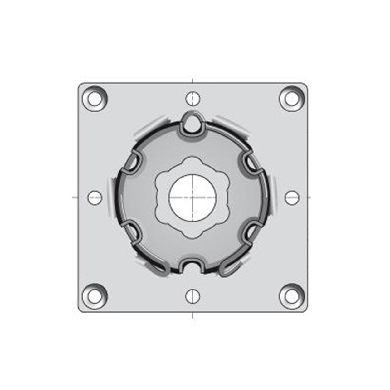 Volte Motorsteun met bevestigingsplaat 100x100 incl. borgclip