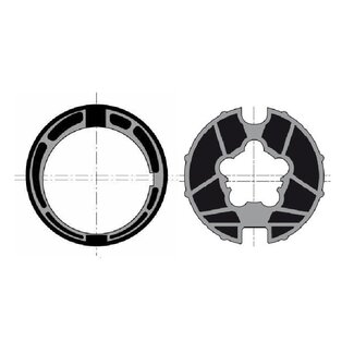 Volte Kit d'adaptation Ø 78 mm avec fente pour tissu - Série Ø 60 mm