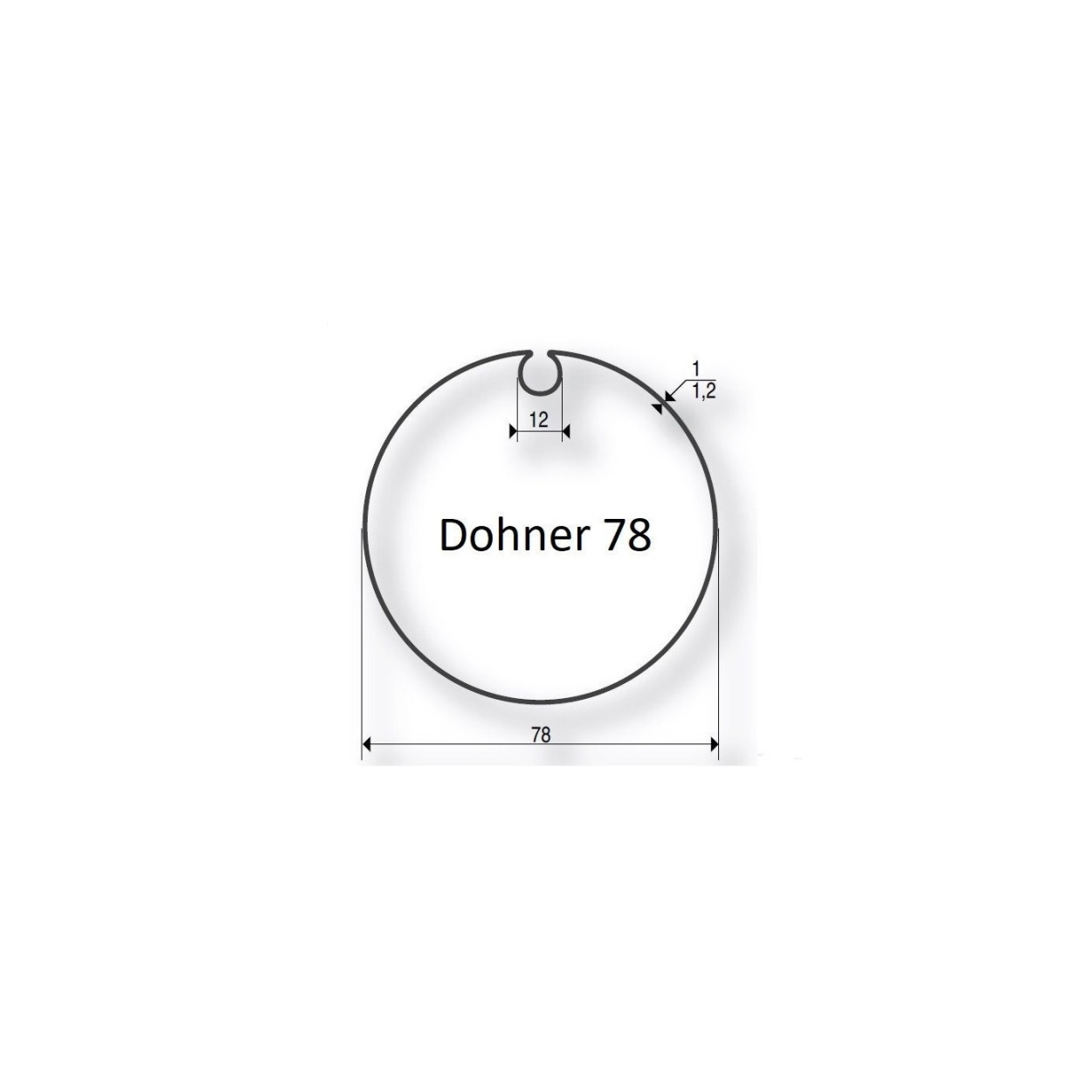 Somfy Adaptieset Ø 78 mm met doekgleuf - LT50 en T5