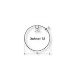 Volte Aluminium meenemer Dohner Ø 78 mm met doekgleuf aluminum