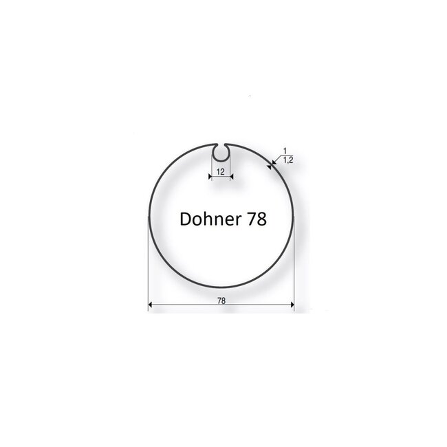 Volte Dohner Aluminiumschlitten Ø 78 mm mit Gewebeschlitz Aluminium