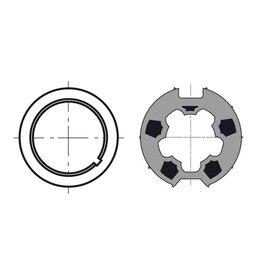 Volte Adaptieset Ø 63 mm met doekgleuf  - Ø 50 mm serie