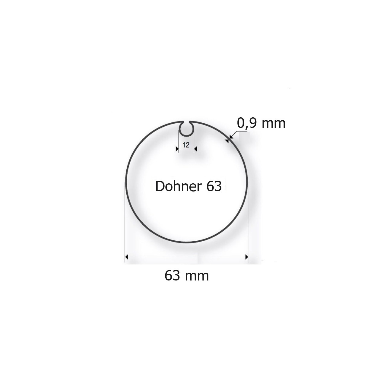 Volte Adaptieset Ø 63 mm met doekgleuf  - Ø 50 mm serie