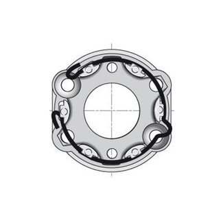 Somfy Motorlager universell vorverschraubt inkl. Sicherungsklammer