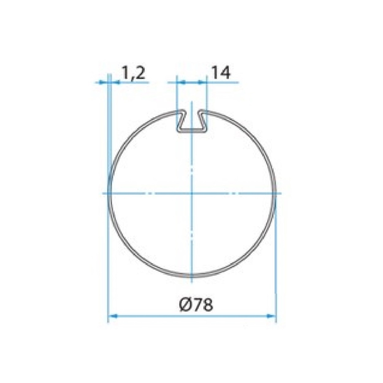 Cherubini Adaptieset Ø 78 mm as met doekgleuf- 45 mm serie, foto 2 van 3
