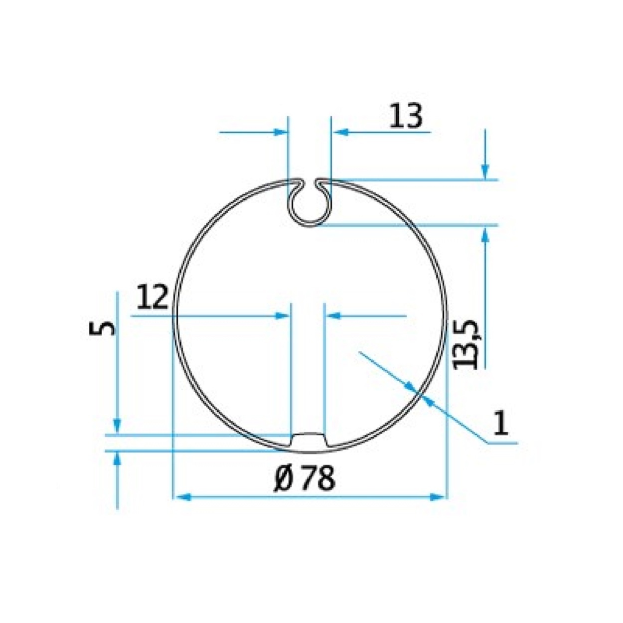 Cherubini Adaptieset Ø 78 met doekgleuf - 58 mm serie, foto 2 van 2