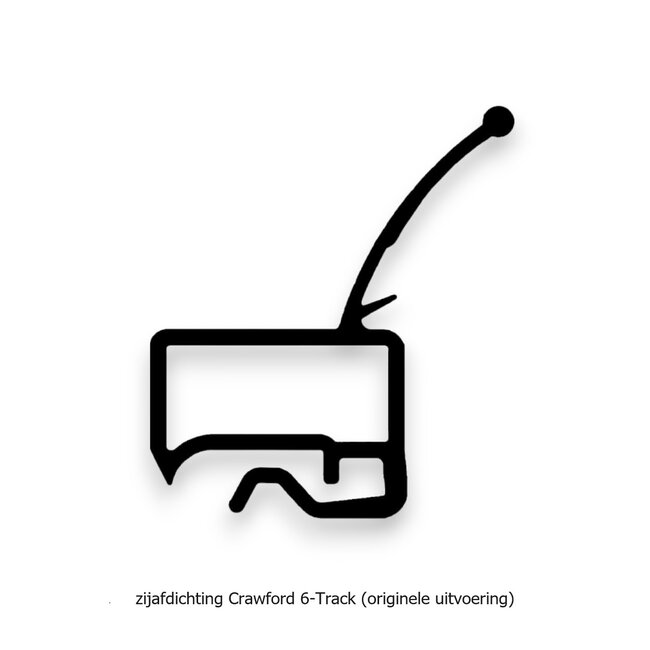 Crawford Crawford zijafdichting voor overheaddeur met 6-Track railsysteem