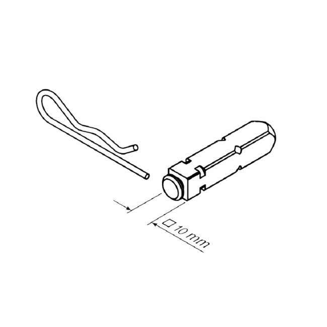 Connecting element R 1 square 10 mm - R series motors