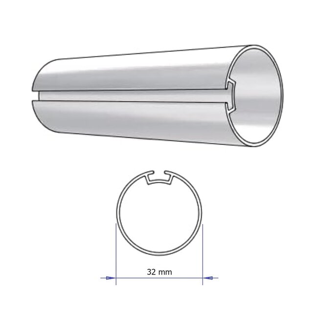 Somfy Adaption set Louvolite Ø 32 for Roll up 24