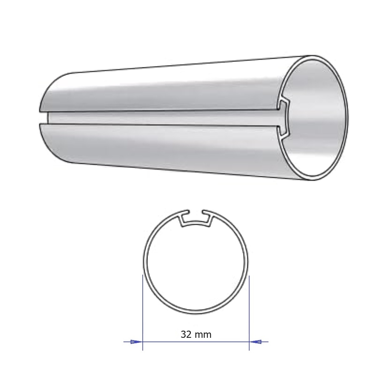 Somfy Adaptieset Louvolite Ø 32 voor Roll up 24, foto 2 van 2