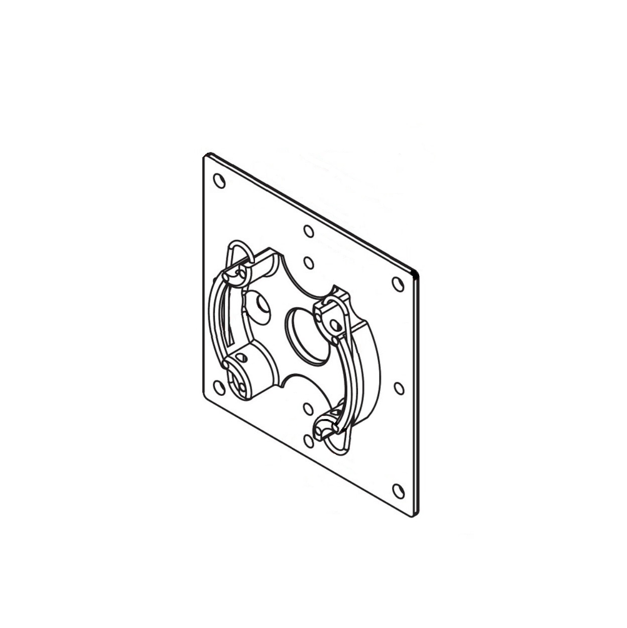 Cherubini Motorsteun 45 serie stalen plaat 100x100