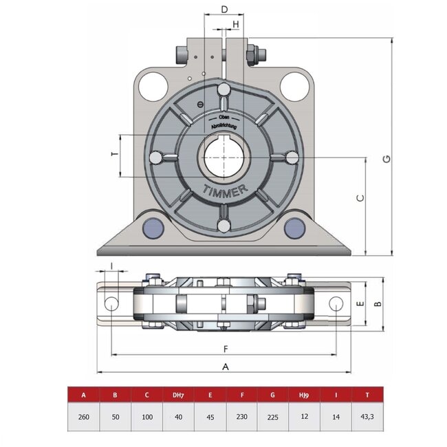 Timmer Palier de protection contre le renversement TA-2/3-RD