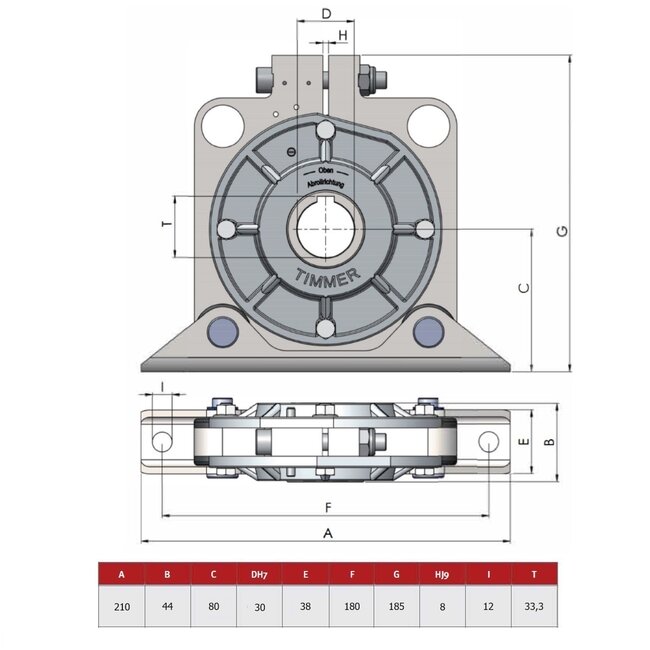 Timmer Roll-over protection bearing TA-1/2-RD