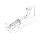 Huismerk Schuifgrendel overheaddeur zwarte knop