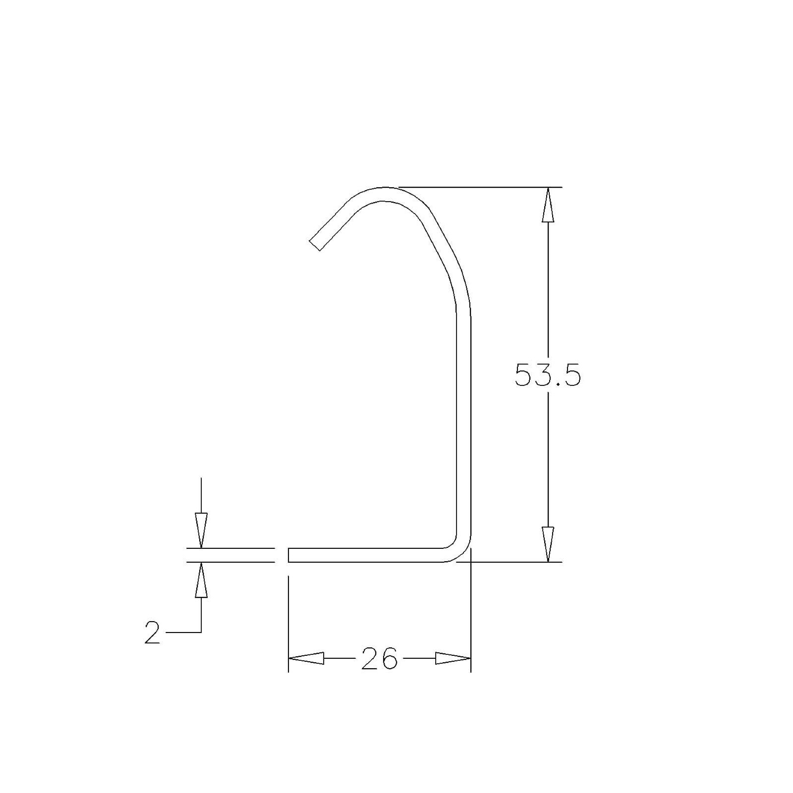 Running Rails Retail Running rails 2 inch, steel/galvanised - Rolluikonderdelen.nl