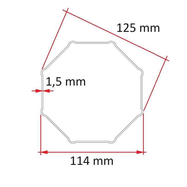 Nice Adaption kit XL - 8-sided 114 mm (Heroal SW125)
