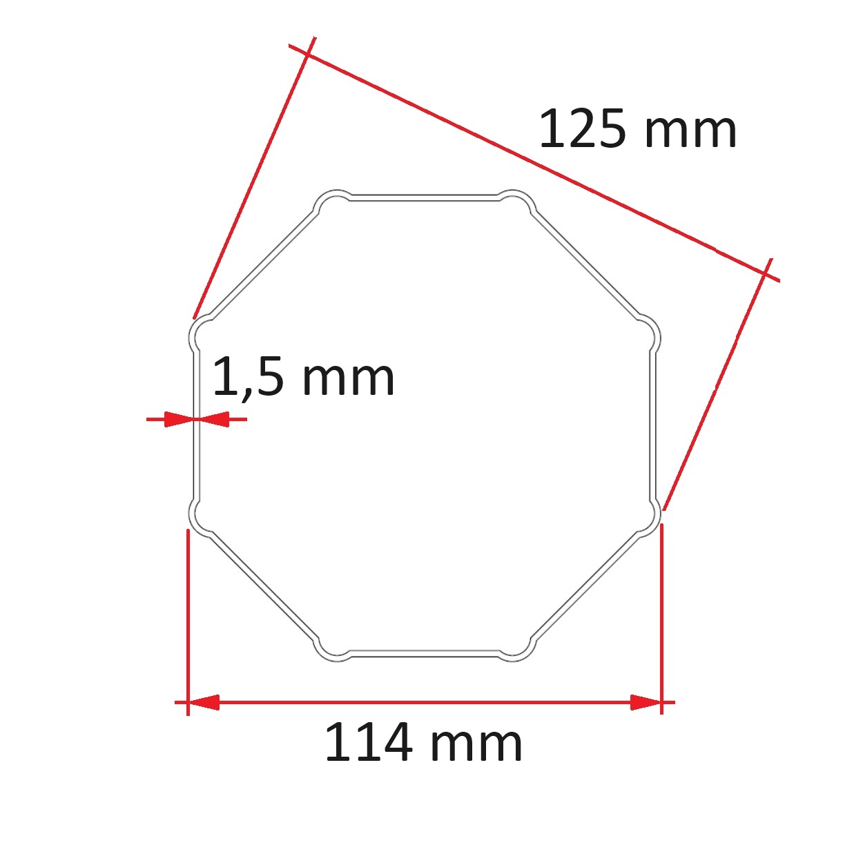 Nice Adaptieset XL - 8-kant 114 mm (Heroal SW125), foto 3 van 3