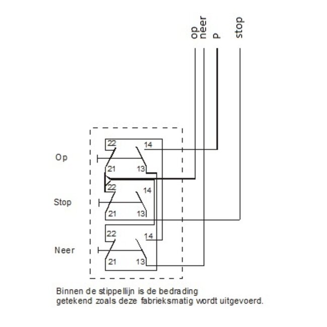 Geba Aufputz-Taster Schalter Auf-Stopp-Ab IP65